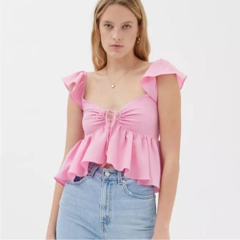 Pink Ruffle Summer Top